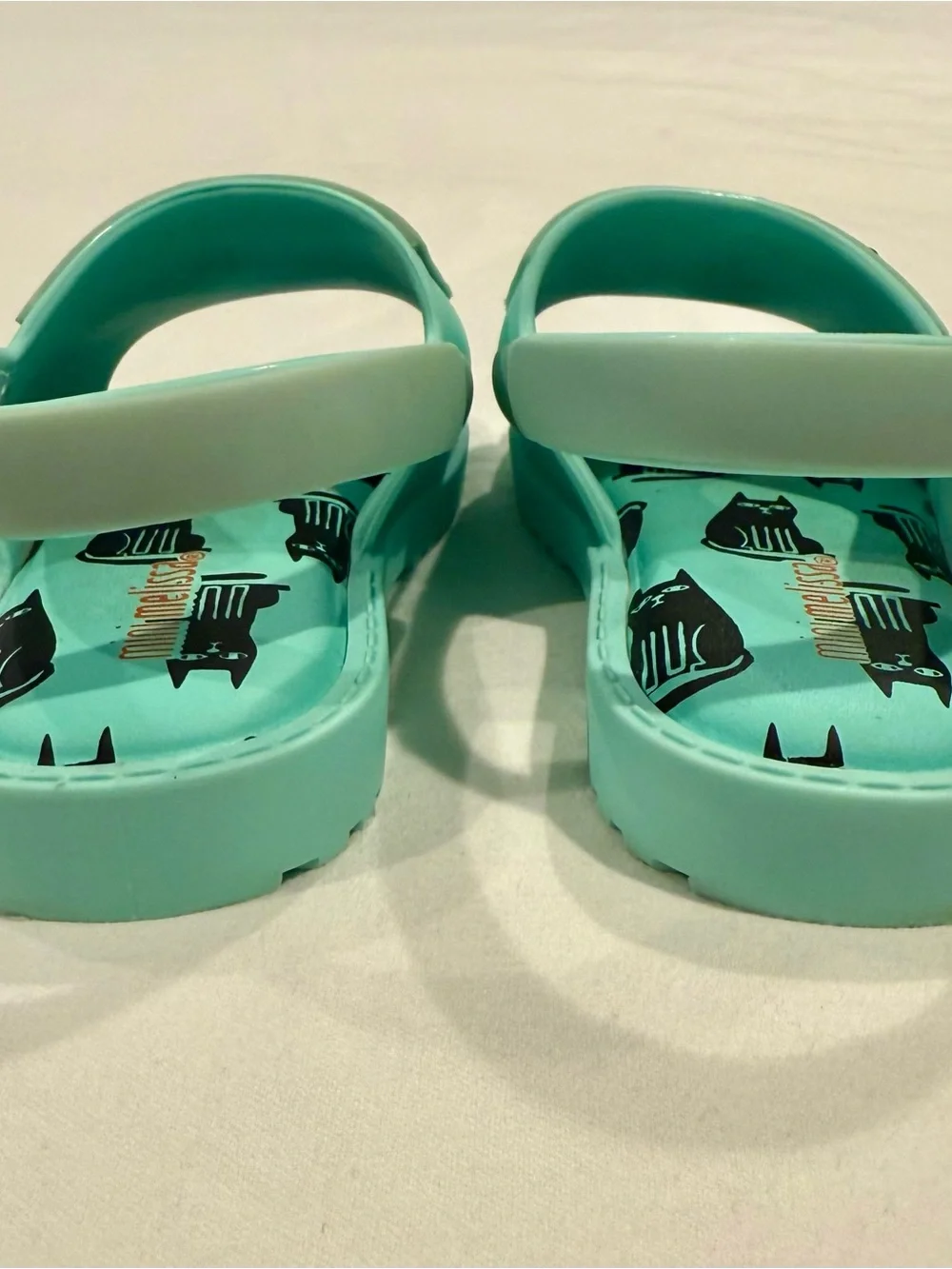 Mini Melissa Mini Mia + Fabula Jelly Sandals Girls 7 Cat Face Jellies Summer